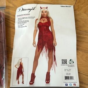 Dreamgirl She-Devil Costume - Medium - Worn Once